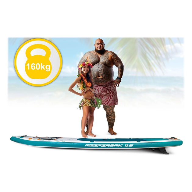 Надувна SUP дошка Neo Sport Reefbreak 350 x 81 x 15 см з веслом, насосом і сумкою для зберігання 170305 (5903890626990) - зображення 7