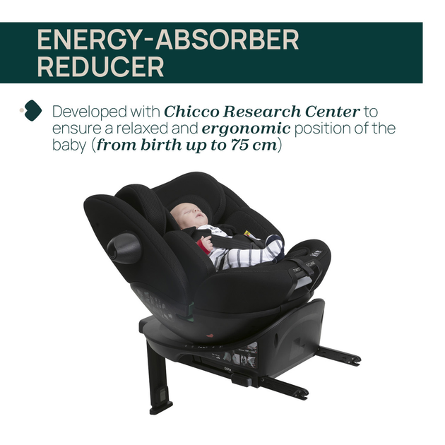 Автокрісло для дітей Chicco Everone I-SIZE 40-150 см Чорне (8058664181100) - зображення 9