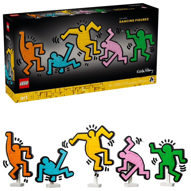 Klocki konstrukcyjne LEGO Art Keith Haring — tańczące postacie 1773 elementy (31216) - obraz 2