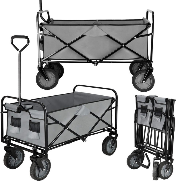 Садовий візок Springos 90 x 52 x 120 см Grey (5907719452494) - зображення 8