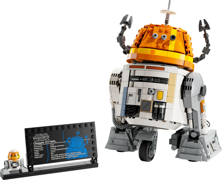 Klocki konstrukcyjne LEGO Star Wars Droid astromechaniczny Chopper C1-10P 1039 elementów (75416) - obraz 5