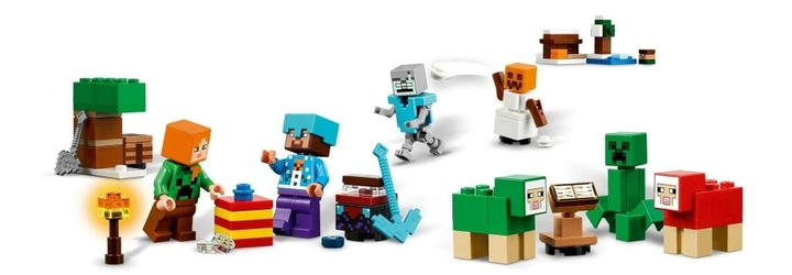 Конструктор LEGO Minecraft Адвент - календар 2025 300 деталей 21280 (5702017815374) - зображення 5