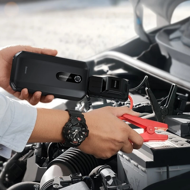 Jump-стартер - Baseus Super Energy AirCar Jump Starter 10000 mAh 1000A Black CGNL020101 - изображение 11