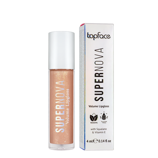 Блеск для губ TopFace Supernova Volume Lipgloss 4 мл PT209, 17 Sense Золотистый бежевый - Фото 1 Блеск для губ TopFace Supernova Volume Lipgloss 4 мл PT209, 17 Sense Золотистый бежевый - изображение 1