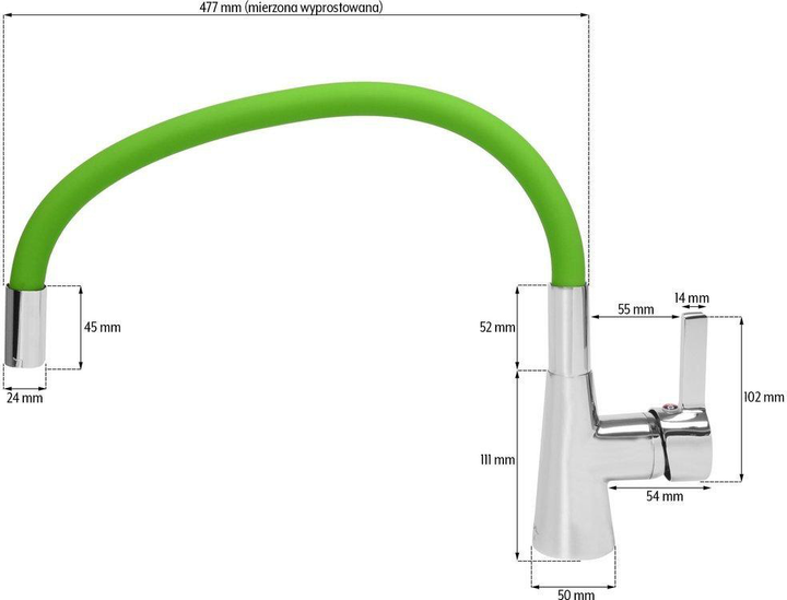 Bateria kuchenna Fala Flexible Zielona (75709) - obraz 4