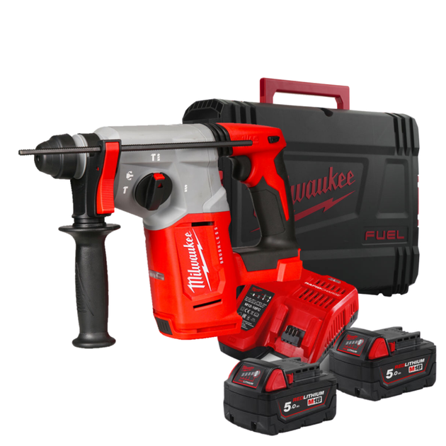 Перфоратор аккумуляторный бесщёточный SDS-PLUS MILWAUKEE, M18 BLH-502X, 2,3 Дж (ЗУ, 2х5Ач. HDкейс) - изображение 2