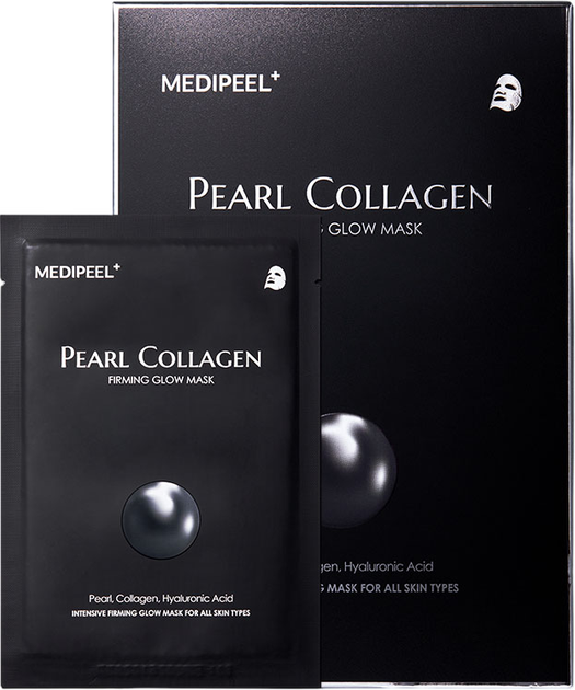 Тканевая маска MEDIPEEL Pearl Collagen Firming Glow Mask с жемчугом и коллагеном 32 г (8809409345406) 