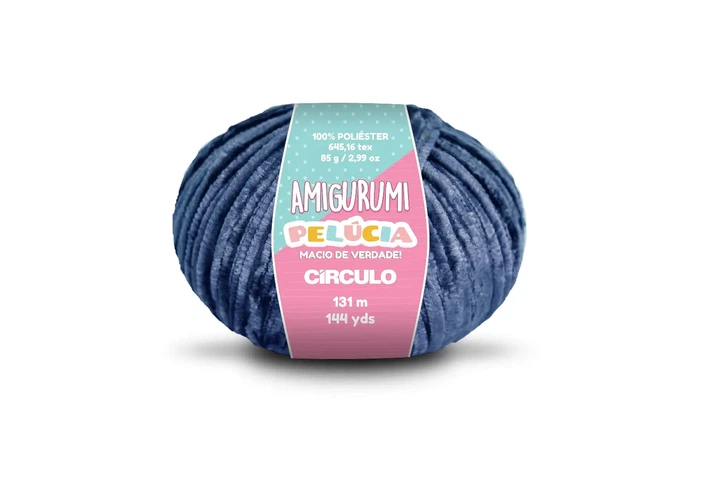 2856 AMIGURUMI PELUCIA пряжа (100% поліестер, 85гр. 131м. ), синій - Фото 1 2856 AMIGURUMI PELUCIA пряжа (100% поліестер, 85гр. 131м. ), синій - изображение 1