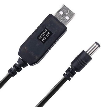 Кабель живлення USB - DC 5.5 x 2.1 мм c перетворювачем 5v - 12v для роутерів (1 м) - Фото 1 Кабель живлення USB - DC 5.5 x 2.1 мм c перетворювачем 5v - 12v для роутерів (1 м) - зображення 1