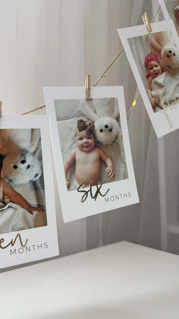 Гірлянда з фото на 12 місяців Рік разом HeBaby - Фото 1 Гірлянда з фото на 12 місяців Рік разом HeBaby - изображение 1