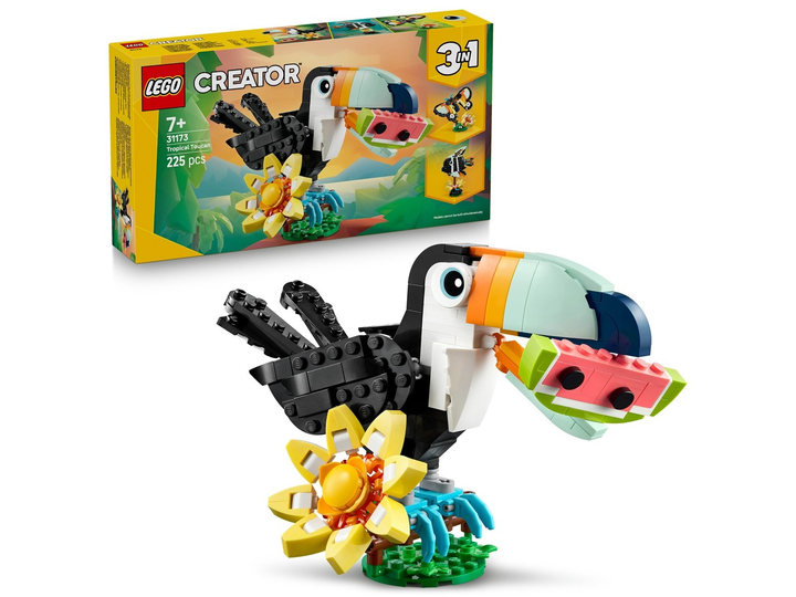 Zestaw klocków LEGO Creator Dzikie zwierzęta: Tropikalny tukan 225 elementów 31173 (5702017879956) - obraz 2