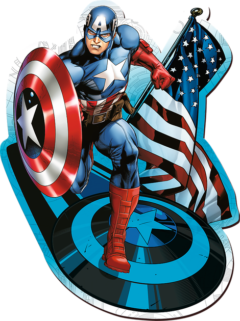 Puzzle Trefl Drewniane Marvel The Avengers Nieustraszony Kapitan Ameryka 160 elementów (5900511201949) - obraz 2