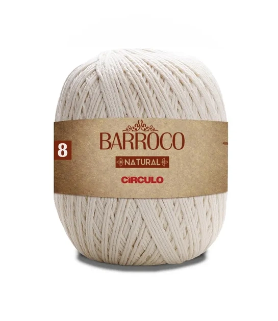 20 BARROCO 8 пряжа (100%бавовна, 400гр. 338м. ), натуральний - Фото 1 20 BARROCO 8 пряжа (100%бавовна, 400гр. 338м. ), натуральний - изображение 1