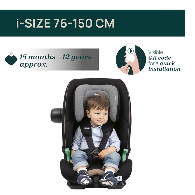 Автокрісло для дітей Chicco SEAT&GO I-SIZE 76-150 см Чорне (8058664181582) - зображення 12