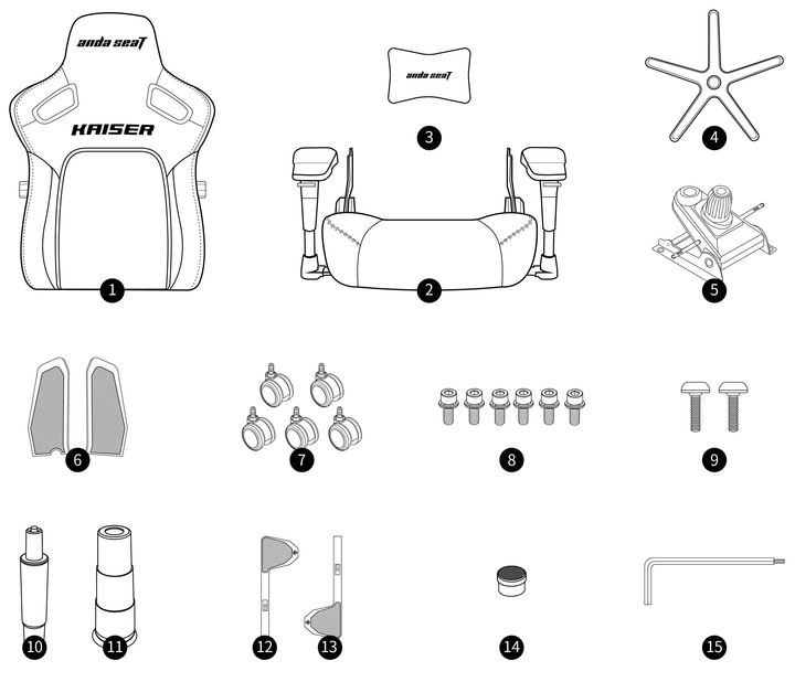 Fotel gamingowy Anda Seat Kaiser 4 XL Tiffany (AD12YDDC-XLL-20-E-PV/C) - obraz 11