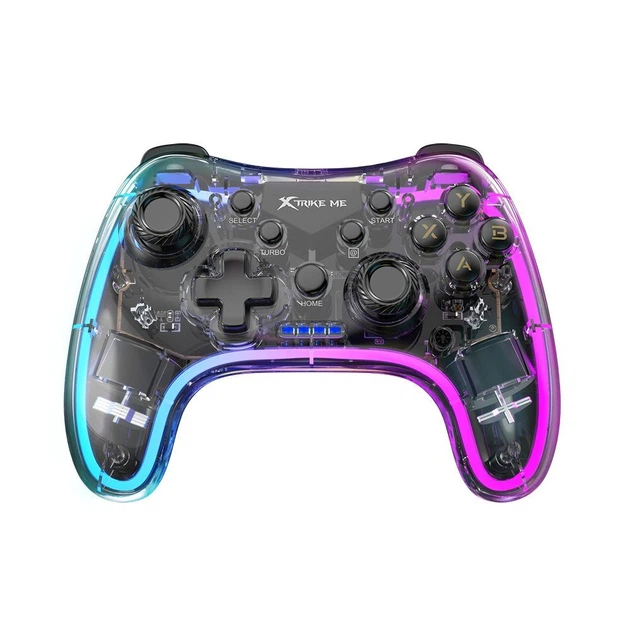 Бездротовий джойстик геймпад XTRIKE ME GP-52 Bluetooth Gamepad (Android/IOS/PS/Switch/PC) 800mAh з RGB-підсвічуванням Black - зображення 4
