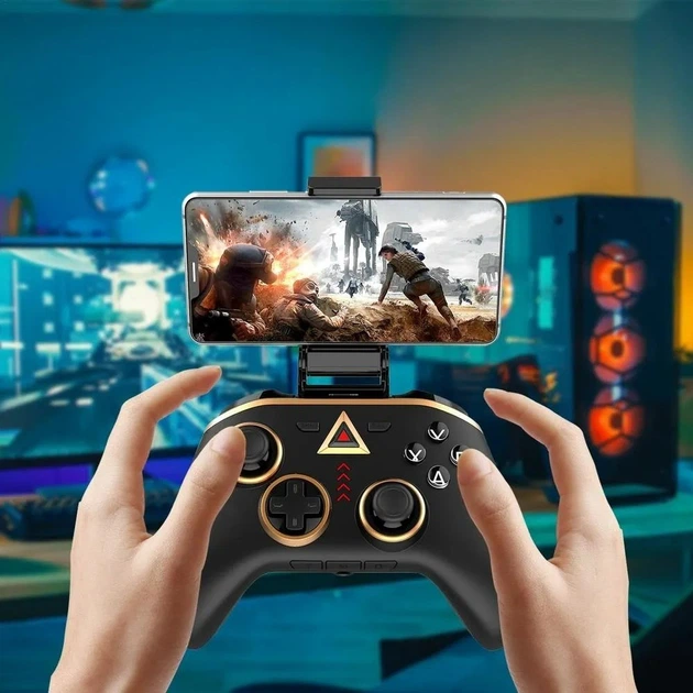 Бездротовий джойстик геймпад iPega PG-9097 Bluetooth для смартфону на Android Андроїд TV Box Black - зображення 11