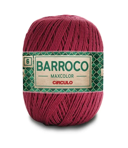 7136 BARROCO MAXCOLOR 6 пряжа (100% бавовна, 200гр. 226м), бордовий - Фото 1 7136 BARROCO MAXCOLOR 6 пряжа (100% бавовна, 200гр. 226м), бордовий - изображение 1