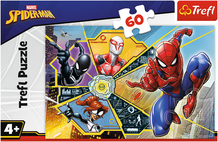 Пазл Trefl Marvel Spider-man В интернете 60 элементов (5900511173727) - изображение 3