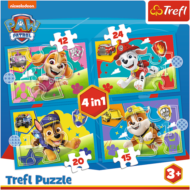 Пазлы 4 in 1 Trefl Paw Patrol Запуск щенков 12+15+20+24 элемента (5900511346282) - изображение 6
