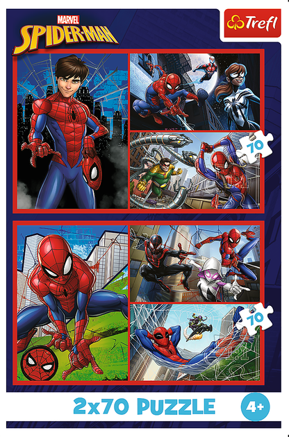 Пазлы Trefl Marvel Spider-man Паучьи истории 2х70 элементов (5900511344431) - изображение 4
