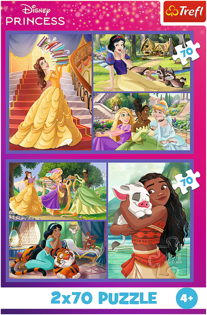 Пазлы Trefl Disney Princess Сказочные дни 2х70 элементов (5900511344400) - Фото 4 Пазлы Trefl Disney Princess Сказочные дни 2х70 элементов (5900511344400) - изображение 4