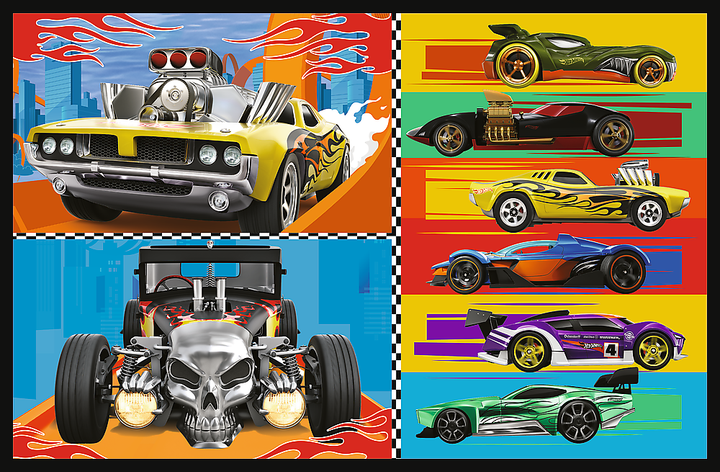 Пазлы Trefl Hot Wheels Игрушечные машинки 2х70 элементов (5900511344424) - Фото 2 Пазлы Trefl Hot Wheels Игрушечные машинки 2х70 элементов (5900511344424) - изображение 2