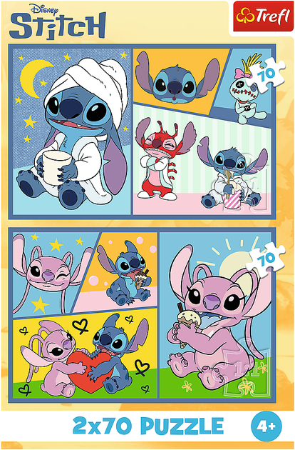 Пазлы Trefl Lilo & Stitch Со Стичем не скучно 2х70 элементов (5900511344448) - изображение 4