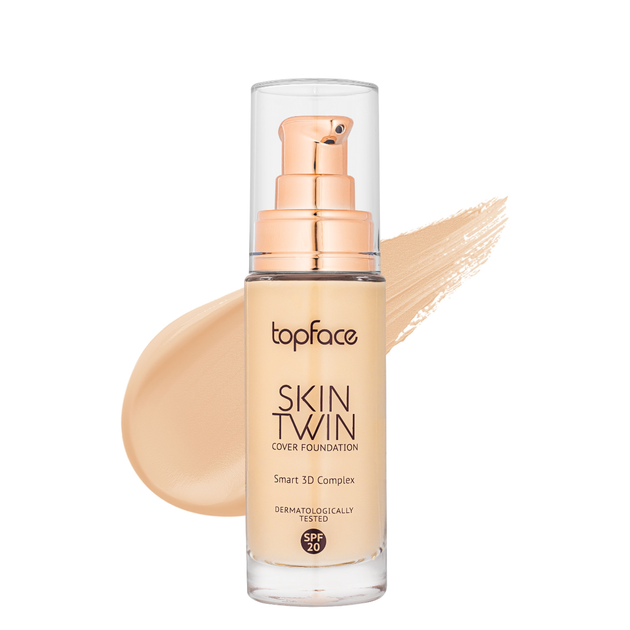 Тональна основа TopFace Skin Twin Cover Foundation SPF20 № 03 - Фото 2 Тональна основа TopFace Skin Twin Cover Foundation SPF20 № 03 - зображення 2