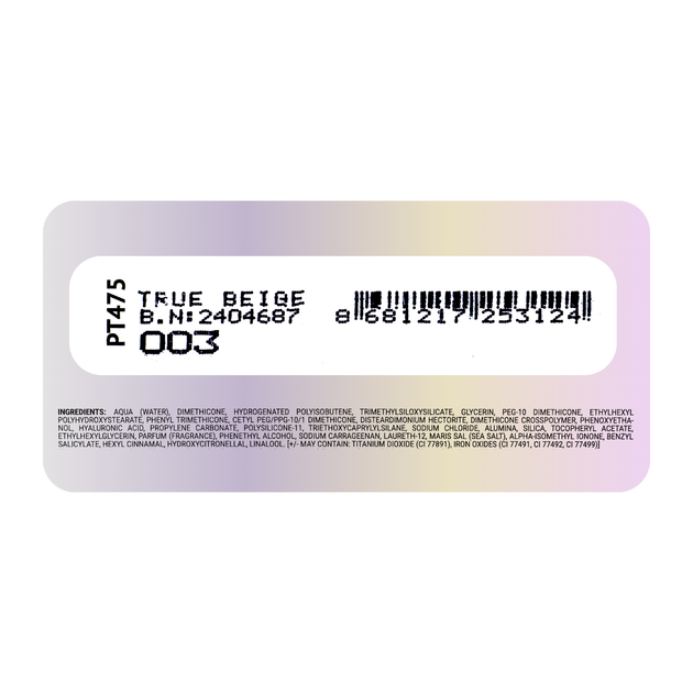 Тональний крем topface Super Match 24H Foundation водостійкий PT475 , 003 True Beige/Бежевий - зображення 6