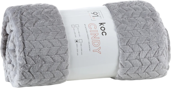Koc Eurofirany Design 91 Cindy 200 x 220 cm Szary (5900811884781) - obraz 2