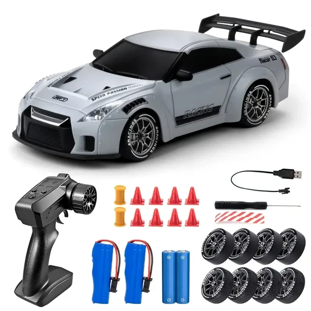 Машинка на радіокеруванні для дрифту Nissan GTR Біла 1:24 20+км/год, 4WD, ніссан машинка на пульті керування - Фото 1 Машинка на радіокеруванні для дрифту Nissan GTR Біла 1:24 20+км/год, 4WD, ніссан машинка на пульті керування - изображение 1