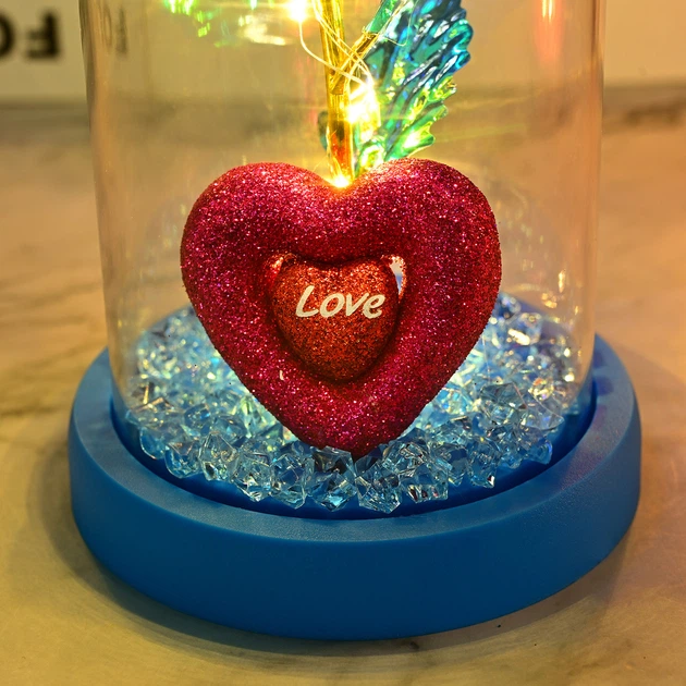 Подарочная Роза в колбе Фиолетовая «Love» подарок дорогому человеку - изображение 4