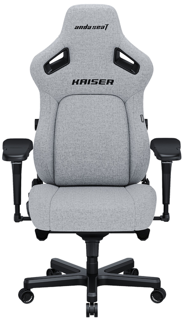 Fotel gamingowy Anda Seat Kaiser 4 XL Gray Fabric (AD12YDDC-XLL-20-G-CF) - obraz 3