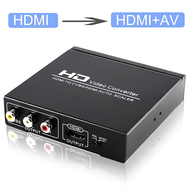 Конвертер HDMI на HDMI + AV CVBS (RCA тюльпани) Addap HDMI2CVBS-01 | HDMI спліттер на RCA + HDMI, 1080P - зображення 3