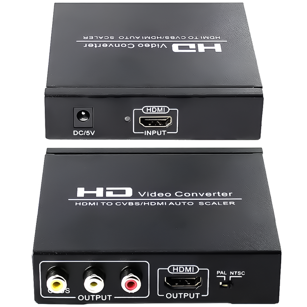 Конвертер HDMI на HDMI + AV CVBS (RCA тюльпани) Addap HDMI2CVBS-01 | HDMI спліттер на RCA + HDMI, 1080P - зображення 2