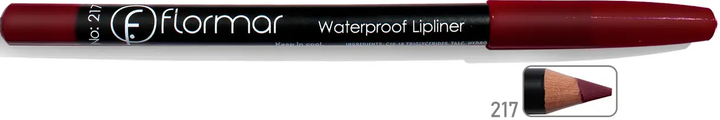 Карандаш для губ водостойкий Flormar Waterpoof Lipliner № 217 Chic Crimson (Малиновый) - изображение 2