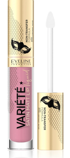 Жидкая помада для губ Eveline Cosmetics Variete Satin Matt Lip Liquid Lipstick № 12 Candy , 4.5 мл - Фото 1 Жидкая помада для губ Eveline Cosmetics Variete Satin Matt Lip Liquid Lipstick № 12 Candy , 4.5 мл - изображение 1