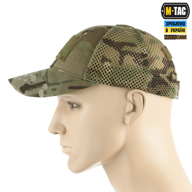 Бейсболка тактична з сіткою Трійка M-Tac Extreme Multicam (S/M) NYCO 40600008-S/M - изображение 2