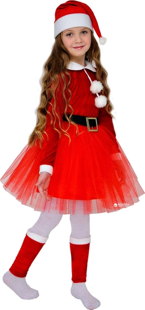 Карнавальный костюм Сашка Подружка Санта Клауса НГ-145 122-128 см Красный (971626) 
