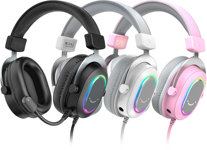 Słuchawki Fifine H6W AmpliGame RGB 7.1 White (4820216972450) - obraz 5