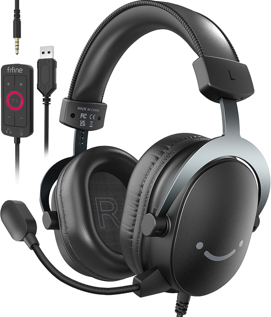 Słuchawki Fifine H9 AmpliGame RGB 7.1 Black (4820216972597) - obraz 1