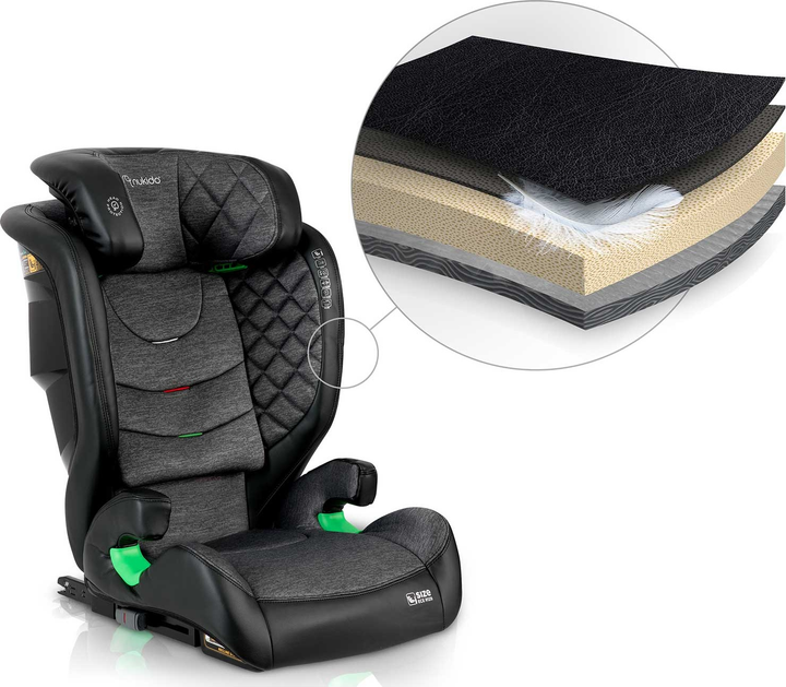 Fotelik samochodowy Nukido Louis Black-Grey (5903890619121) - obraz 7