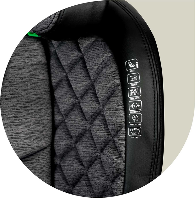 Fotelik samochodowy Nukido Louis Black-Grey (5903890619121) - obraz 12