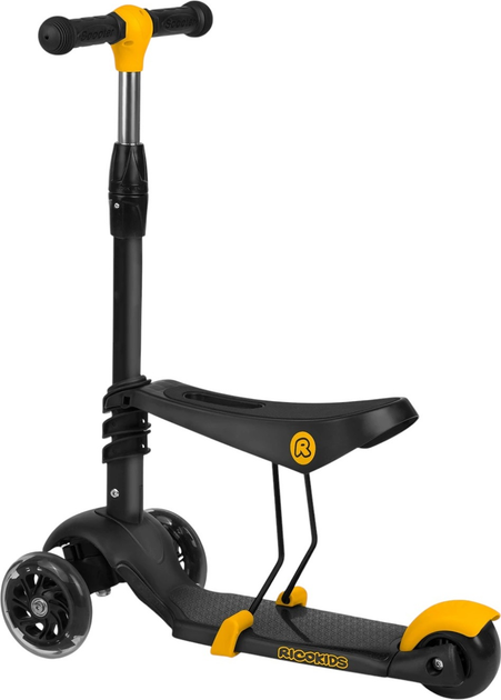 Hulajnoga dziecięca RICOKIDS Cubi trójkołowa Black-Orange (5903890611682) - obraz 4