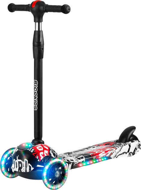 Самокат дитячий RICOKIDS Piko триколісний Black-Red (5903890605360) - зображення 2