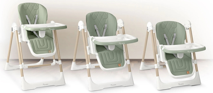 Krzesełko do karmienia Ricokids Nukido Elite ze stolikiem Green (5903890622114) - obraz 6