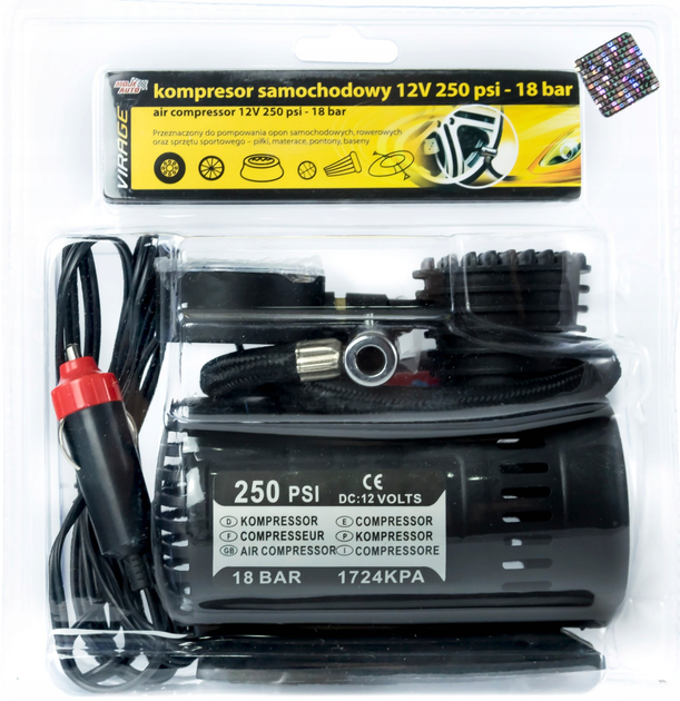 Kompresor samochodowy VIRAGE 12V 250 PSI 93-015 (5905694010432) - obraz 1