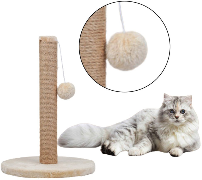 Кігтеточка для котів LEAN Toys Вежа 40 x 30 см Світло-коричнева (5905991034568) - зображення 2
