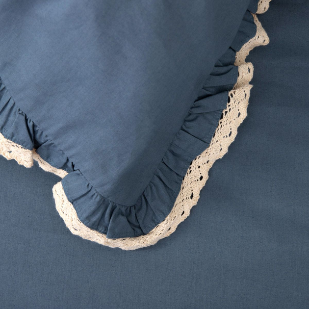 Komplet pościeli Homla Moises Dwuosobowy 160 x 200 cm bawełniany Niebieski (5904183843704) - obraz 5
